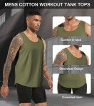 Men's 5-Pack Cotton Muscle Tank Tops for Gym