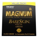 Magnum BareSkin Premium Large Lubricated Condoms, 24 Pack