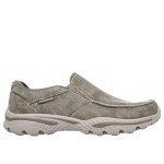 Skechers Men's Taupe Moc Toe Slip-On Shoes