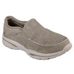 Skechers Men's Taupe Moc Toe Slip-On Shoes