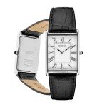 SEIKO Men's Essential White Rectangular Watch