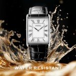 SEIKO Men's Essential White Rectangular Watch