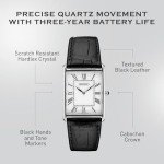 SEIKO Men's Essential White Rectangular Watch