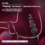 Vibrating Anal Beads and Cock Ring Set for Men