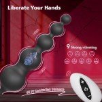 Vibrating Anal Beads and Cock Ring Set for Men