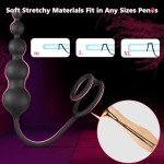 Vibrating Anal Beads and Cock Ring Set for Men
