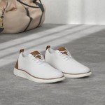 VILOCY Men's Lightweight Dress Sneakers - White