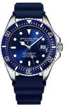 Stuhrling Original Men's Dive Watch - Silver & Black