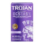 Trojan Her Pleasure Ecstasy Lubricated Condoms - 10 Pack