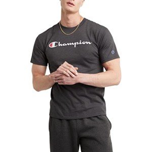 Champion Men's Script Logo Classic T-Shirt - Granite