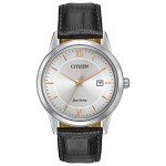 Citizen Men's Eco-Drive Leather Watch with Date