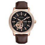 Bulova Men's Automatic Leather Strap Watch - 97A109