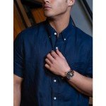 Bulova Men's Automatic Leather Strap Watch - 97A109