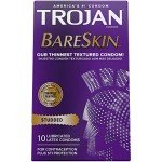 Trojan Studded Bareskin Lubricated Condoms – 10 Pack