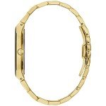 Bulova Men's Gold Tone Quartz Watch with Diamond Dial