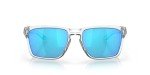 Oakley OO9448 Sylas Rectangular Sunglasses, Clear/Sapphire