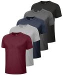 5-Pack Men's Quick Dry Workout Shirts