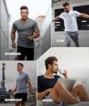 5-Pack Men's Quick Dry Workout Shirts