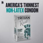 Trojan Raw Non-Latex Pure Feel Condoms - 10 Pack