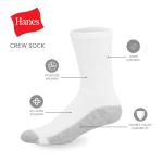 Hanes Men's Double Tough Crew Socks, 12-Pack
