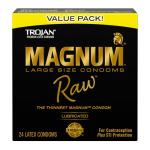 Trojan Magnum Raw Large Thin Condoms, 24 Count