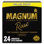 Trojan Magnum Raw Large Thin Condoms, 24 Count