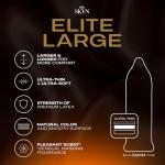 SKYN Elite Large Non-Latex Lubricated Condoms, 12 Pack