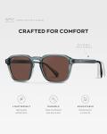 Men's Polarized Square Sunglasses - Retro Style