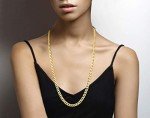 18K Gold Over Sterling Silver Cuban Link Necklace