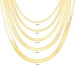 14K Yellow Gold Flexible Herringbone Chain Necklace