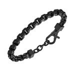 AX Armani Exchange Men's Black Steel Chain Bracelet