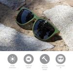 Knockaround Fast Lanes Polarized Sunglasses - Coyote Green