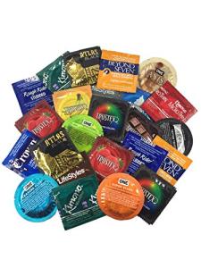 Sampler Pack of 24 Lubricate Latex Condoms