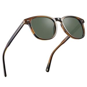 CARFIA Polarized Retro Sunglasses for Men