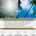 JULI Polarized Sunglasses for Men - Rimless Black