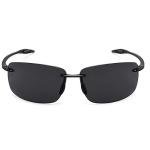 JULI Polarized Sunglasses for Men - Rimless Black