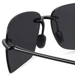 JULI Polarized Sunglasses for Men - Rimless Black