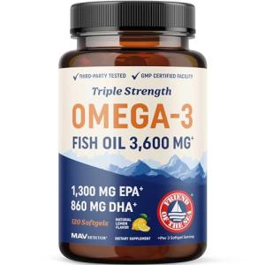 Triple Strength Omega 3 Fish Oil Softgels