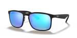 Ray-Ban RB4264 Chromance Square Sunglasses, Matte Black