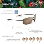 Maui Jim Breakwall Polarized Rimless Sunglasses