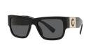 Versace Men's Black Frame Sunglasses with Grey Lenses