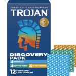 Trojan Discovery Pack of Ultra Thin & Ribbed Condoms