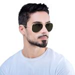 Ray-Ban Classic Gold Black Aviator Sunglasses 58mm