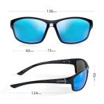 Blue Mirrored Polarized Sunglasses for Men