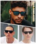 DUCO Polarized Rectangle Sunglasses for Men
