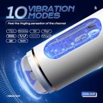 Hands-Free Electric Male Masturbator Machine (White)