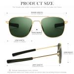SUNGAT Real Glass Aviator Sunglasses for Men