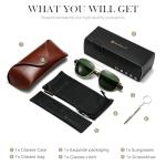 SUNGAT Real Glass Aviator Sunglasses for Men