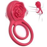 Vibrating Cock Ring with Clitoral Stimulator for Couples