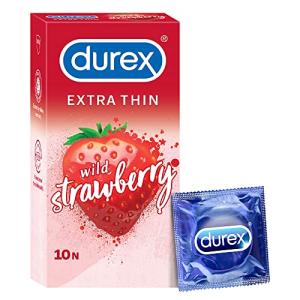Durex Extra Thin Wild Strawberry Flavored Condoms